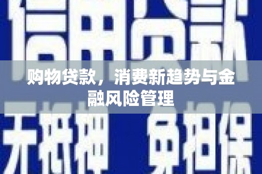 兰屿购物贷款，消费新趋势与金融风险管理