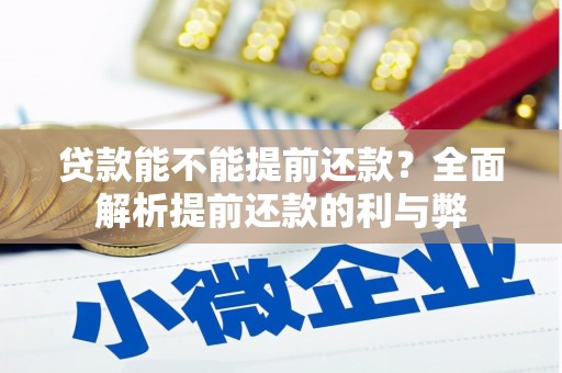 兰屿贷款能不能提前还款？全面解析提前还款的利与弊