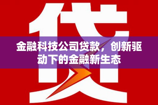 兰屿金融科技公司贷款，创新驱动下的金融新生态