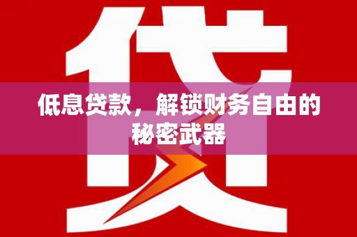 兰屿低息贷款，解锁财务自由的秘密武器
