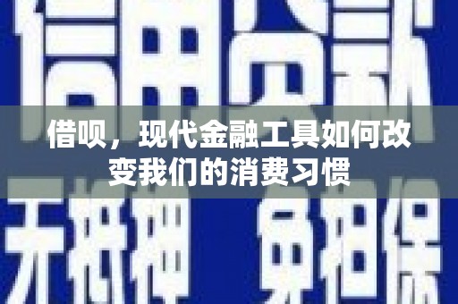 兰屿借呗，现代金融工具如何改变我们的消费习惯