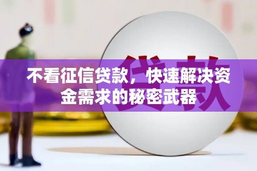 兰屿不看征信贷款，快速解决资金需求的秘密武器