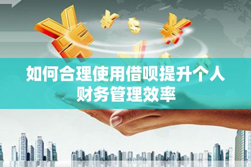兰屿如何合理使用借呗提升个人财务管理效率