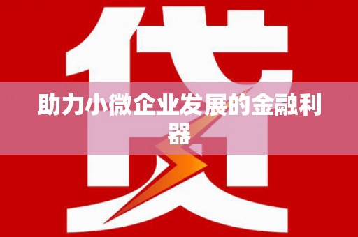 兰屿助力小微企业发展的金融利器
