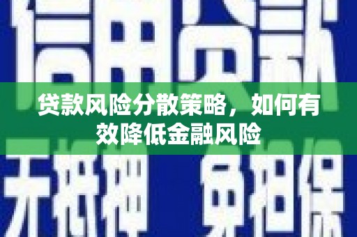 兰屿贷款风险分散策略，如何有效降低金融风险