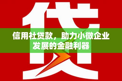 兰屿信用社贷款，助力小微企业发展的金融利器