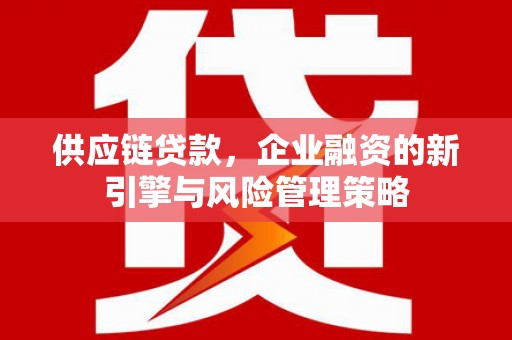 兰屿供应链贷款，企业融资的新引擎与风险管理策略