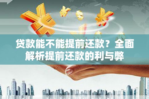 兰屿贷款能不能提前还款？全面解析提前还款的利与弊