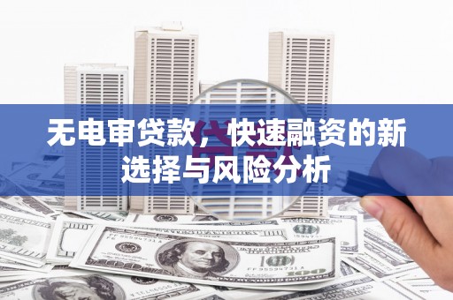 兰屿无电审贷款，快速融资的新选择与风险分析