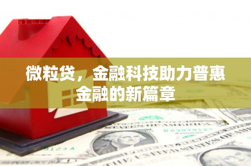 兰屿微粒贷，金融科技助力普惠金融的新篇章