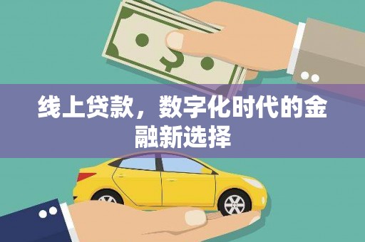 兰屿线上贷款，数字化时代的金融新选择