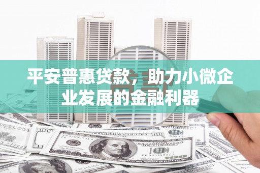 兰屿平安普惠贷款，助力小微企业发展的金融利器