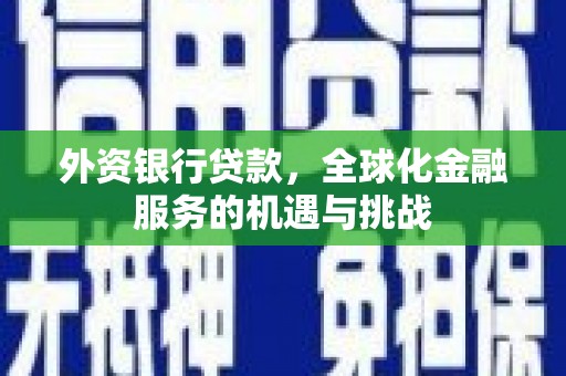 兰屿外资银行贷款，全球化金融服务的机遇与挑战